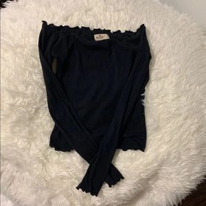 Black Long Sleeve off shoulder top